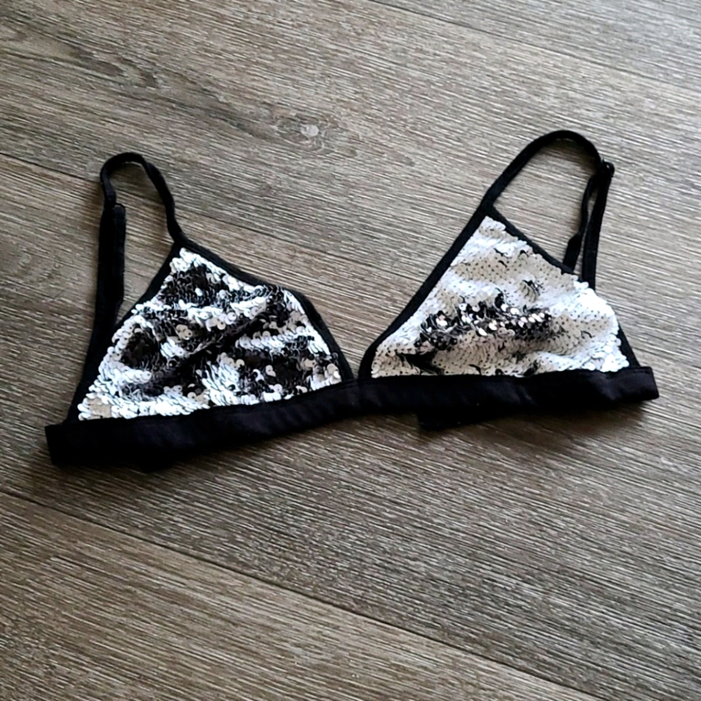 Black And White Bralette